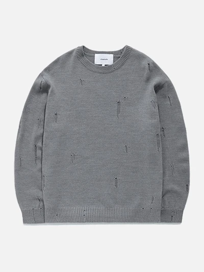 DAMAGE KNIT GS [GRAY]