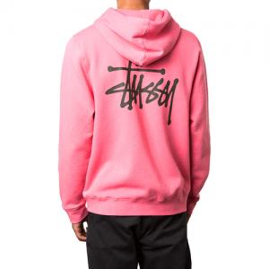 BASIC STUSSY ZIP HOOD-DARKPINK
