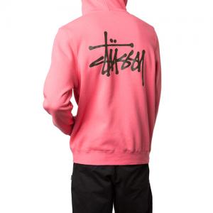 BASIC STUSSY HOOD-DARKPINK