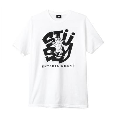 STUSSY ENT. TEE-WHT