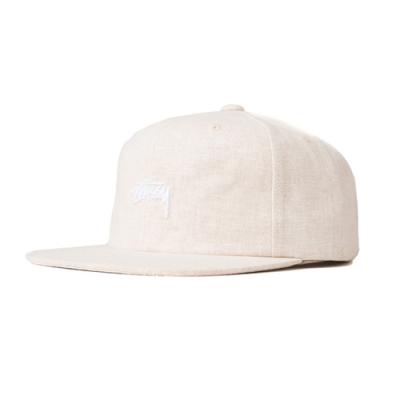 COATED LINEN STRAPBACK CAP-TAN