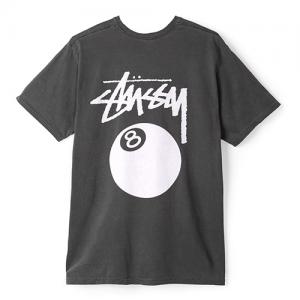8 BALL PIG DYED TEE-BLACK