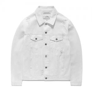 DAMAGED DENIM JACKET GS [WHITE]