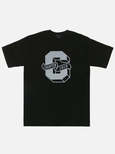 그래픽 반팔티 LETTERMAN BLACK