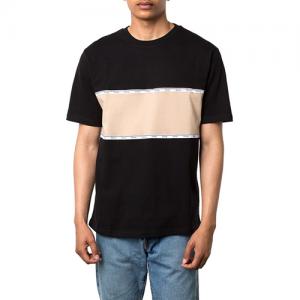 TAPE STRIPE S/SL CREW-BLK
