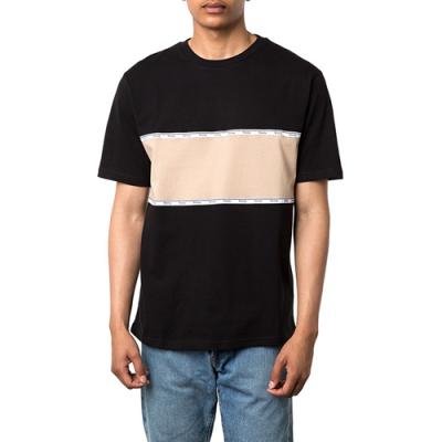 TAPE STRIPE S/SL CREW-BLK