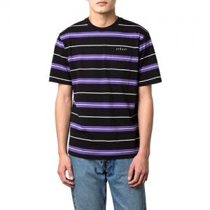 ALEX STRIPE S/SL CREW-BLK