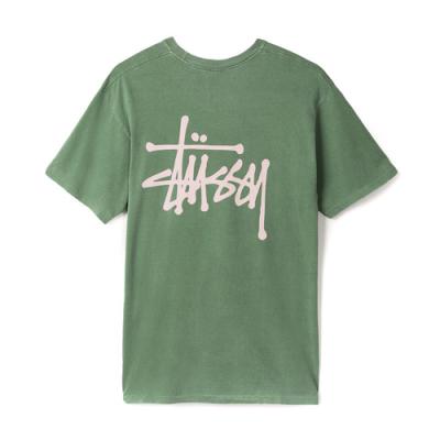 BASIC STUSSY PIG. DYED TEE-OLIVE