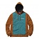 2-Tone Hooded Work Jacket-Duck Brown