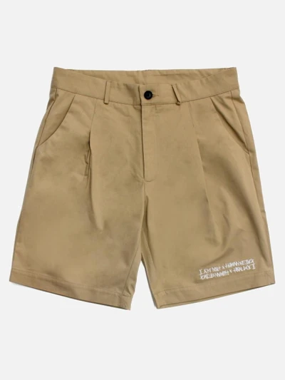 BASIC LOGO SHORTS-BEIGE