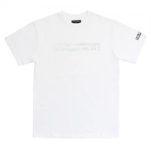 RETRO REFLECTIVE BASIC LOGO TEE-WHITE