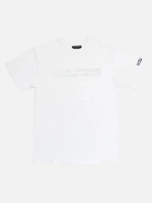 RETRO REFLECTIVE BASIC LOGO TEE-WHITE