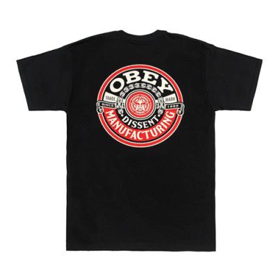 (163081520)OBEY DISSENT MFG WREATH TEE-BLK