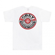 (163081520)OBEY DISSENT MFG WREATH TEE-WHT