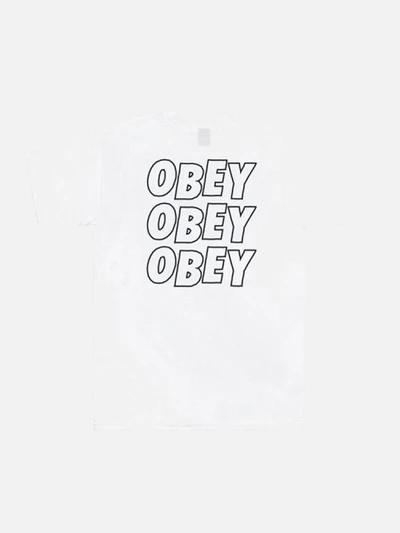 (163081489)OBEY JUMBLE LO - FI TEE-WHT