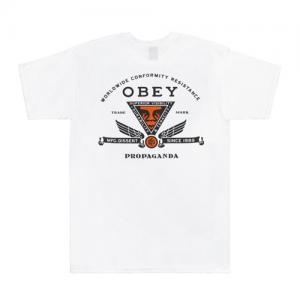 (163081457)OBEY CONFORMITY RSTNCE TEE-WHT
