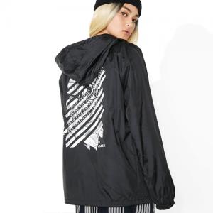 (126251524)DEFIANT ROSE HOOD COACHES JKT-BLK