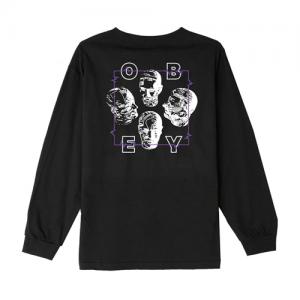 (164901478)WAVE LENGTHS L/S TEE-BLK