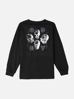 (164901478)WAVE LENGTHS L/S TEE-BLK