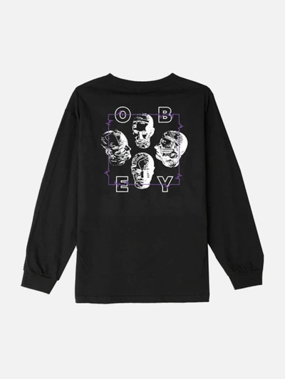 (164901478)WAVE LENGTHS L/S TEE-BLK