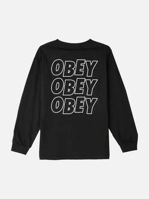 (164901489)OBEY JUMBLE LO - FI L/S TEE-BLK