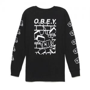 (164901510)BREAK DOWN THE WALLS L/S TEE-BLK