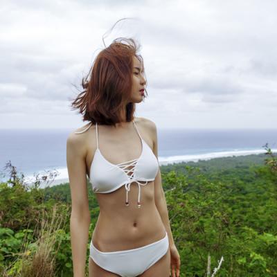 White Spider Bikini Top