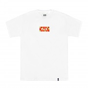 COLOR BLOCK BAR LOGO TEE-WHT