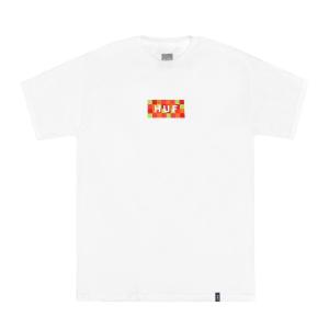 COLOR BLOCK BAR LOGO TEE-WHT