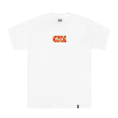 COLOR BLOCK BAR LOGO TEE-WHT