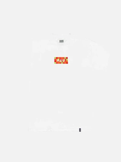 COLOR BLOCK BAR LOGO TEE-WHT