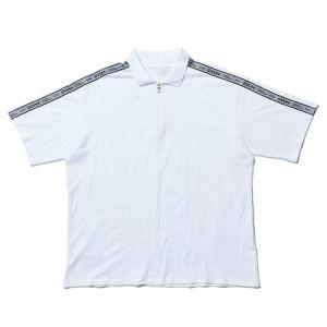 TAPING WHITE ZIPUP SHIRTS