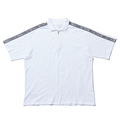 TAPING WHITE ZIPUP SHIRTS