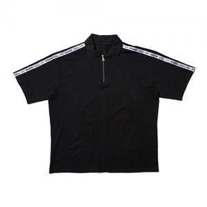 17SU TAPING BLACK ZIPUP SHIRTS