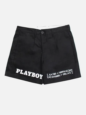 [HBXPB] HALF RABBIT HAND LOGO SHORTS-BLACK