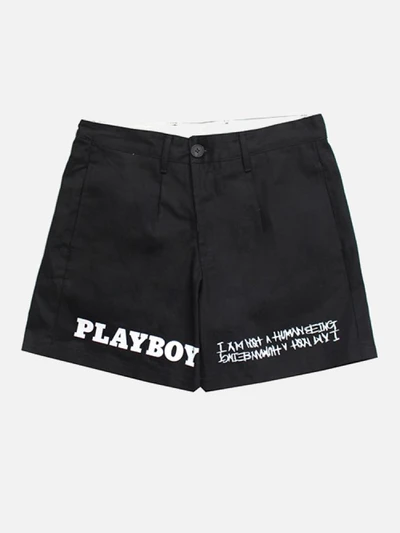 [HBXPB] HALF RABBIT HAND LOGO SHORTS-BLACK