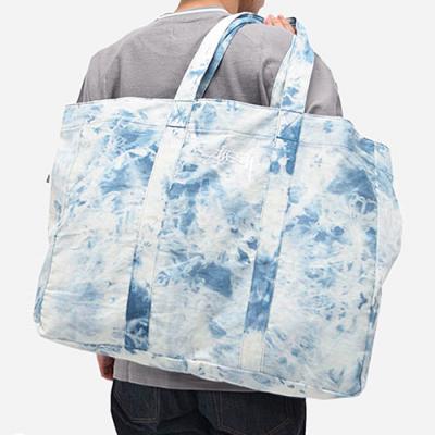 ACID WASH BEACH TOTE BAG-INDIGO