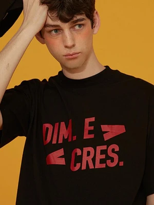 DIM. E CRES. SIMPLE LOGO HALF TEE_BLACK