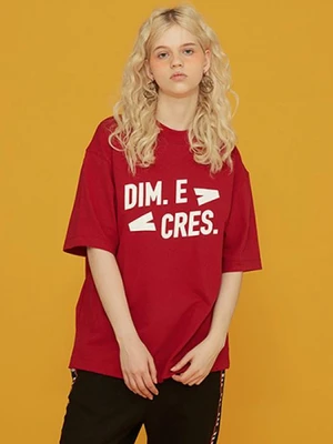 DIM. E CRES. SIMPLE LOGO HALF TEE_RED