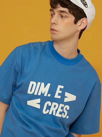 DIM. E CRES. SIMPLE LOGO HALF TEE_BLUE