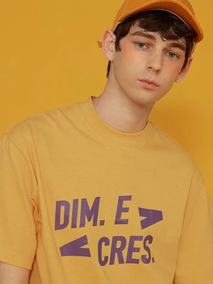 DIM. E CRES. SIMPLE LOGO HALF TEE_YELLOW