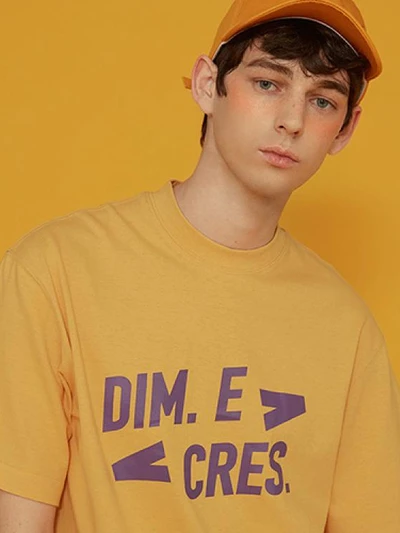 DIM. E CRES. SIMPLE LOGO HALF TEE_YELLOW