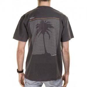 DOT PALM PIG. DYED PKT TEE-BLK