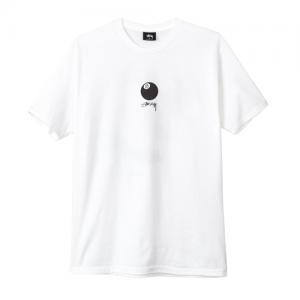 8 BALL STOCK TEE-WHT