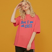 DIM. E CRES. SIMPLE LOGO HALF TEE_PINK
