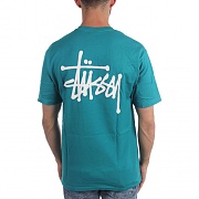 BASIC STUSSY TEE-DARK TEAL