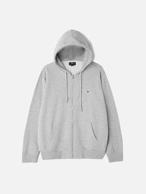 (111620024)EIGHTY NINE ICON ZIP HOOD-HEATHER GREY
