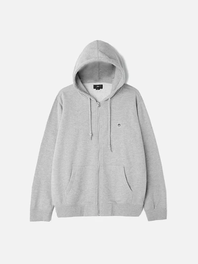 (111620024)EIGHTY NINE ICON ZIP HOOD-HEATHER GREY