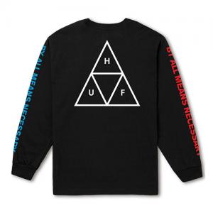 MULTI TRIPLE TRIANGLE LS TEE-BLK