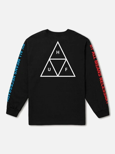 MULTI TRIPLE TRIANGLE LS TEE-BLK
